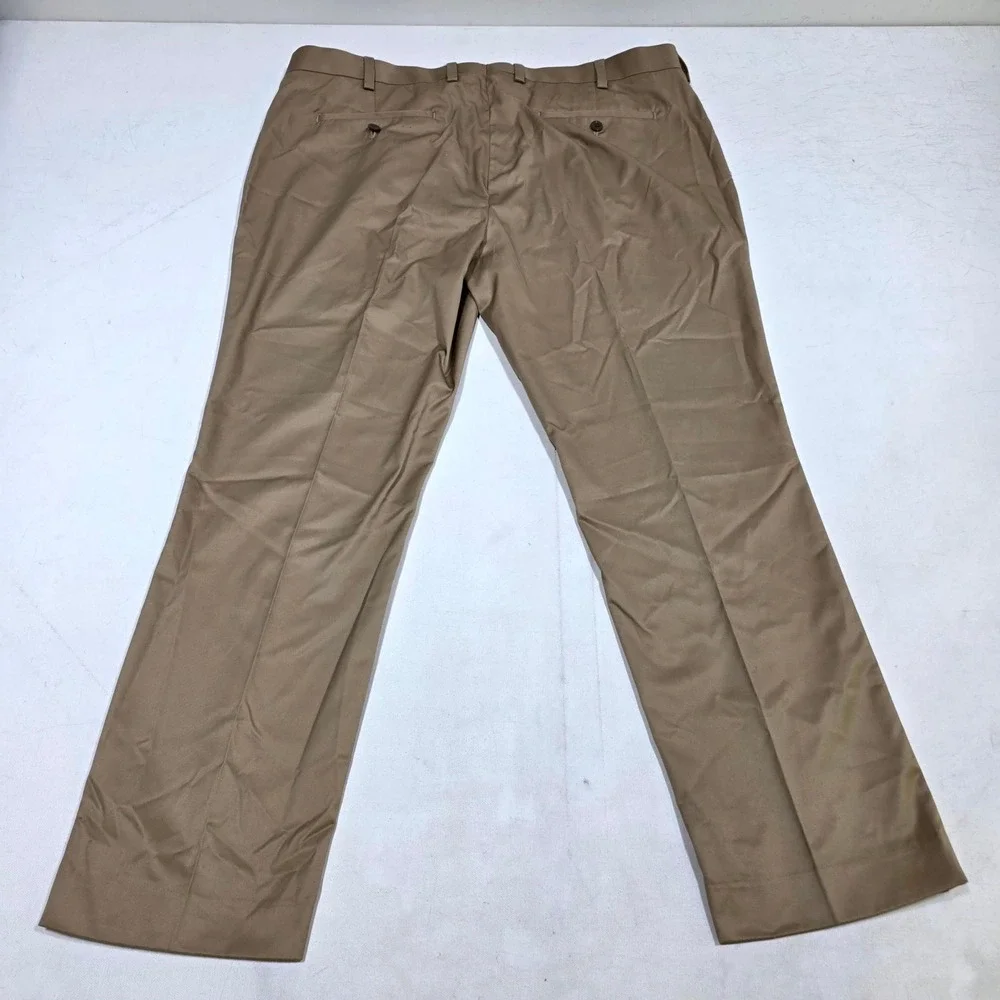 Louis Raphael Tailored Dress Pant Mens 40 X 30 Tan Flat Front Straight Leg Pants